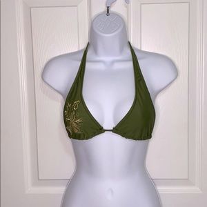 Dark Green Bikini Top